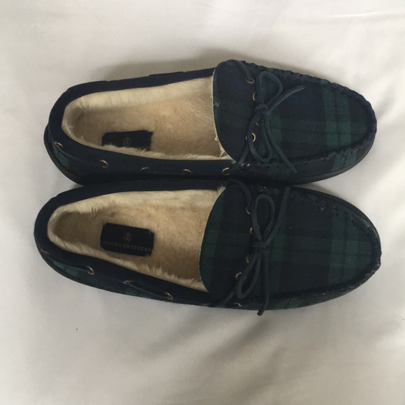 Brooks Brothers Other - Brooks Brothers Fur Lined Slippers